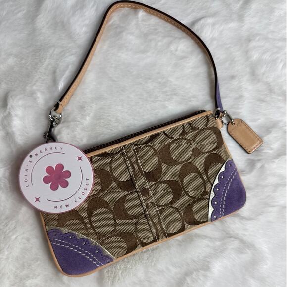 y2k COACH Vintage Limited Ed Signature Fish Wristlet - Picture 2 of 5